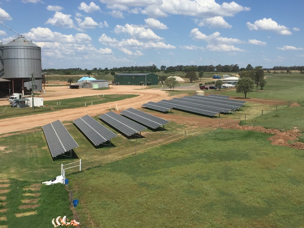 Ground-Mounted Solar Array & Agricultural Silos